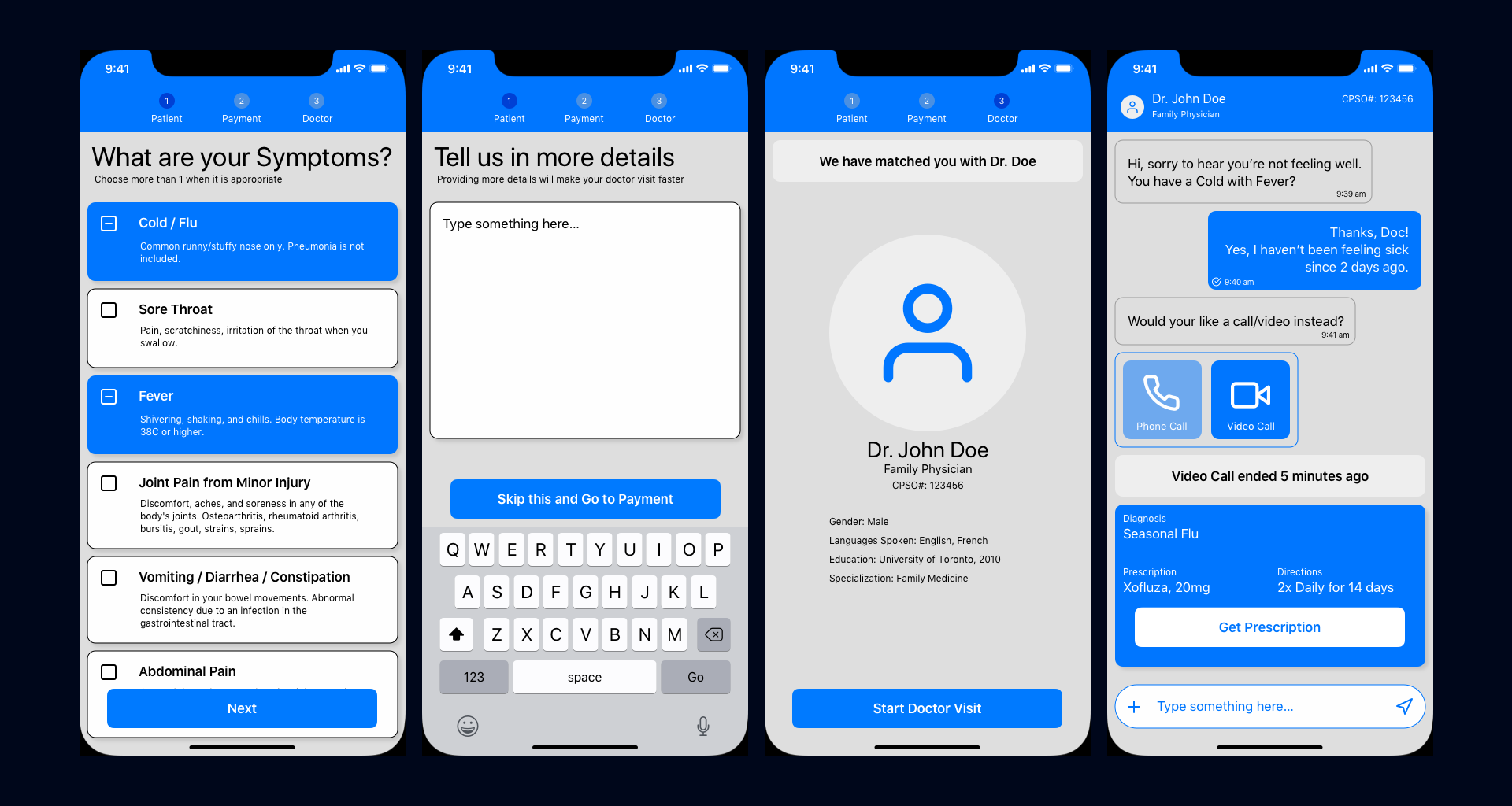 medq ios wireframe